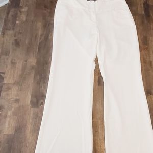 Ivory/ White Business Casual Pants Slightly Sheer